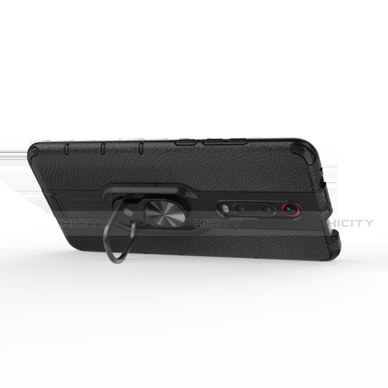 Silikon Hülle Handyhülle und Kunststoff Schutzhülle Tasche mit Magnetisch Fingerring Ständer R07 für Xiaomi Redmi K20 Pro groß