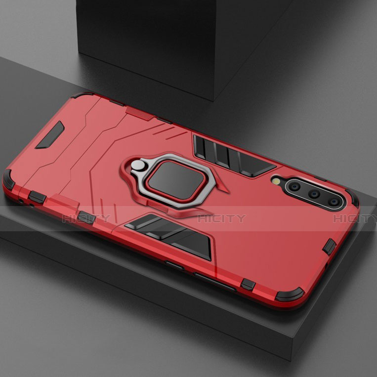 Silikon Hülle Handyhülle und Kunststoff Schutzhülle Tasche mit Magnetisch Ständer für Xiaomi Mi 9 Rot