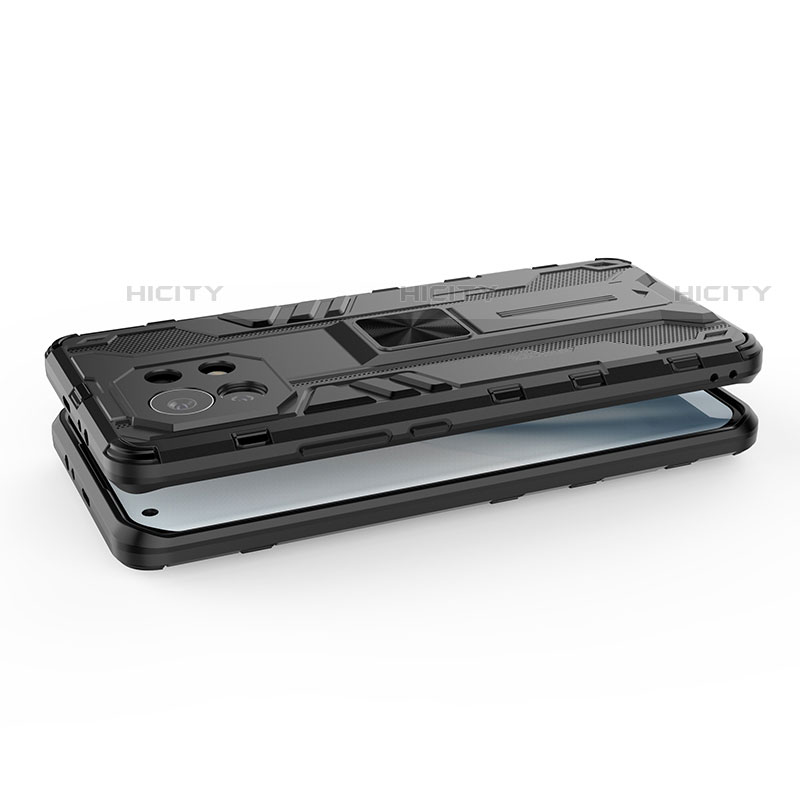Silikon Hülle Handyhülle und Kunststoff Schutzhülle Tasche mit Magnetisch Ständer H02 für Xiaomi Mi 11 Lite 5G