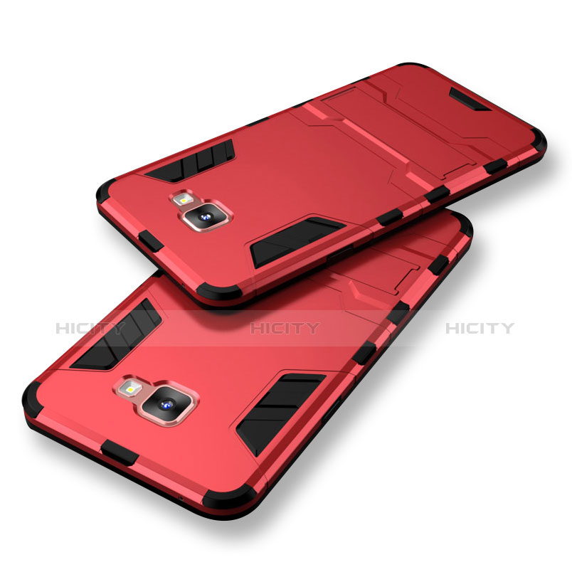 Silikon Hülle Handyhülle und Kunststoff Schutzhülle Tasche mit Ständer für Samsung Galaxy A9 Pro (2016) SM-A9100