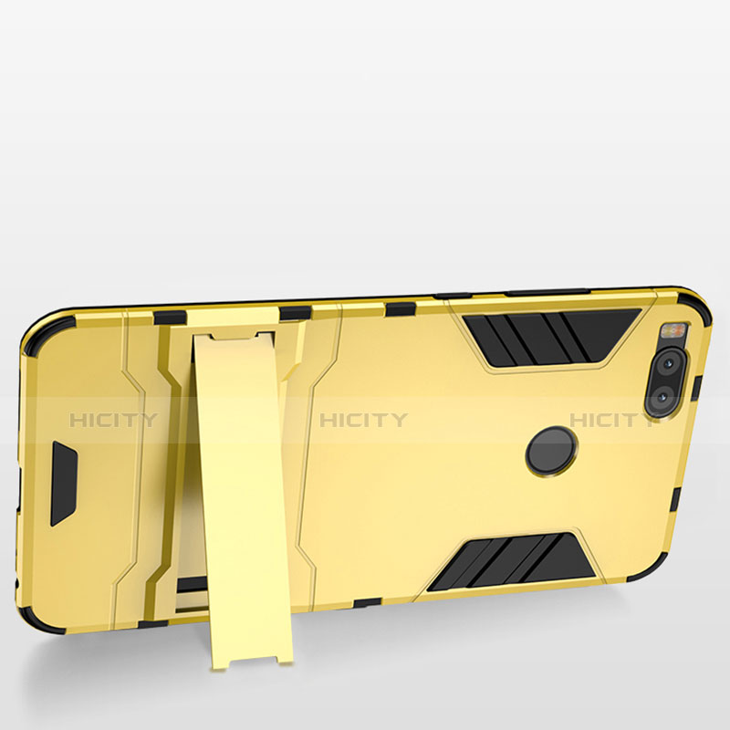 Silikon Hülle Handyhülle und Kunststoff Schutzhülle Tasche mit Ständer für Xiaomi Mi 5X