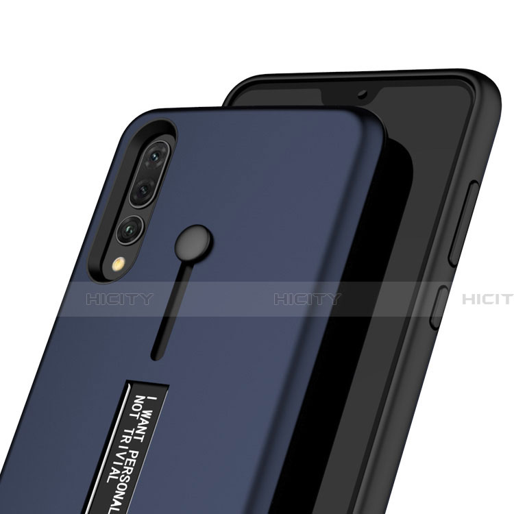 Silikon Hülle Handyhülle und Kunststoff Schutzhülle Tasche mit Ständer P01 für Huawei P20 Pro