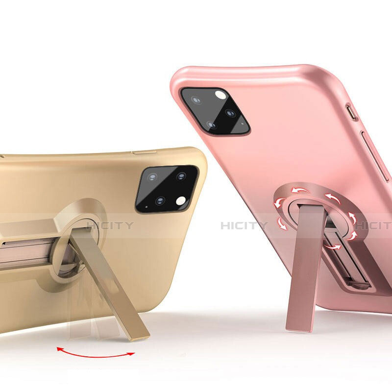 Silikon Hülle Handyhülle und Kunststoff Schutzhülle Tasche mit Ständer R01 für Apple iPhone 11 Pro groß