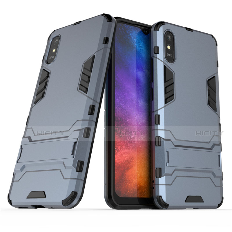 Silikon Hülle Handyhülle und Kunststoff Schutzhülle Tasche mit Ständer R01 für Xiaomi Redmi 9i