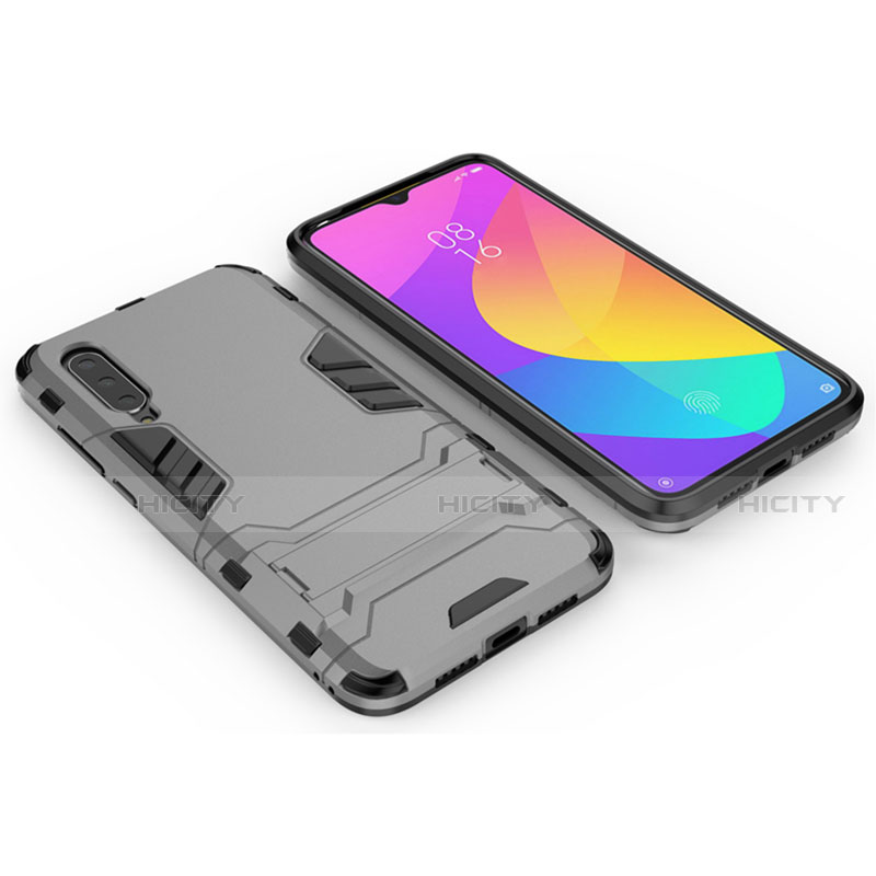 Silikon Hülle Handyhülle und Kunststoff Schutzhülle Tasche mit Ständer R02 für Xiaomi Mi A3