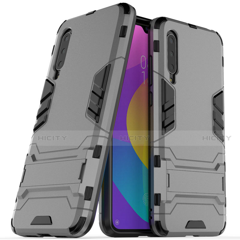 Silikon Hülle Handyhülle und Kunststoff Schutzhülle Tasche mit Ständer R02 für Xiaomi Mi A3