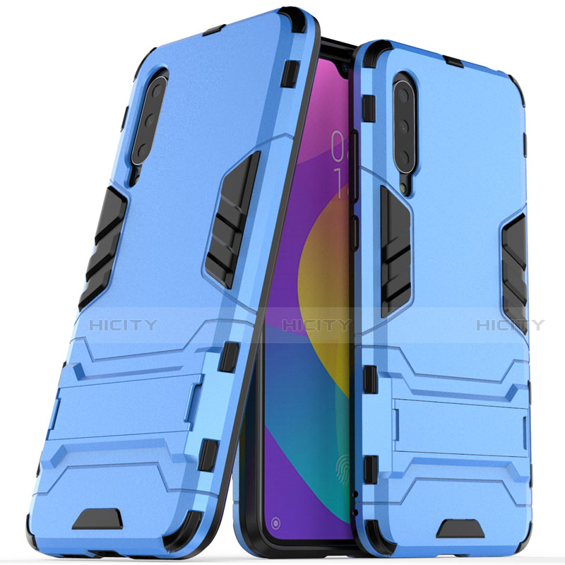 Silikon Hülle Handyhülle und Kunststoff Schutzhülle Tasche mit Ständer R02 für Xiaomi Mi A3