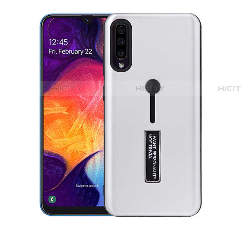 Silikon Hülle Handyhülle und Kunststoff Schutzhülle Tasche mit Ständer R04 für Samsung Galaxy A70S