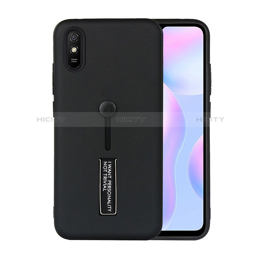 Silikon Hülle Handyhülle und Kunststoff Schutzhülle Tasche mit Ständer R05 für Xiaomi Redmi 9A groß