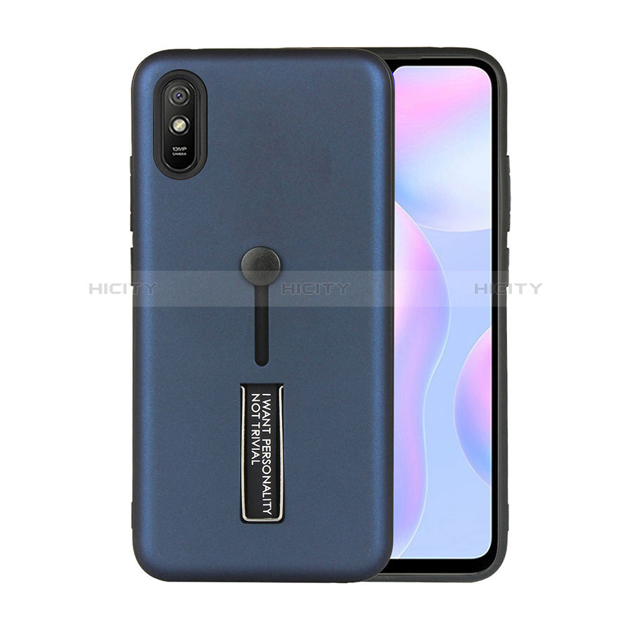 Silikon Hülle Handyhülle und Kunststoff Schutzhülle Tasche mit Ständer R05 für Xiaomi Redmi 9A groß