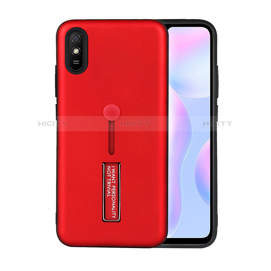 Silikon Hülle Handyhülle und Kunststoff Schutzhülle Tasche mit Ständer R05 für Xiaomi Redmi 9A groß