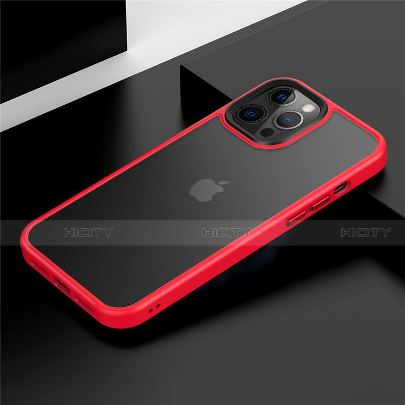 Silikon Hülle Handyhülle und Kunststoff Schutzhülle Tasche N01 für Apple iPhone 12 Pro Max Rot