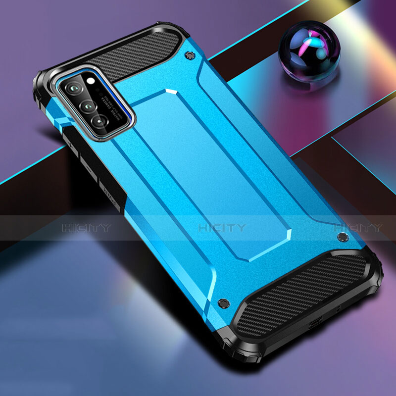 Silikon Hülle Handyhülle und Kunststoff Schutzhülle Tasche R01 für Huawei Honor V30 Pro 5G Hellblau