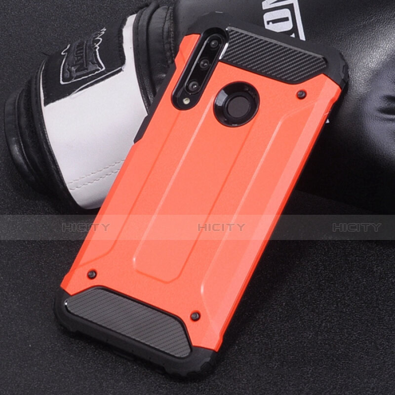 Silikon Hülle Handyhülle und Kunststoff Schutzhülle Tasche R01 für Huawei P Smart+ Plus (2019) Rot