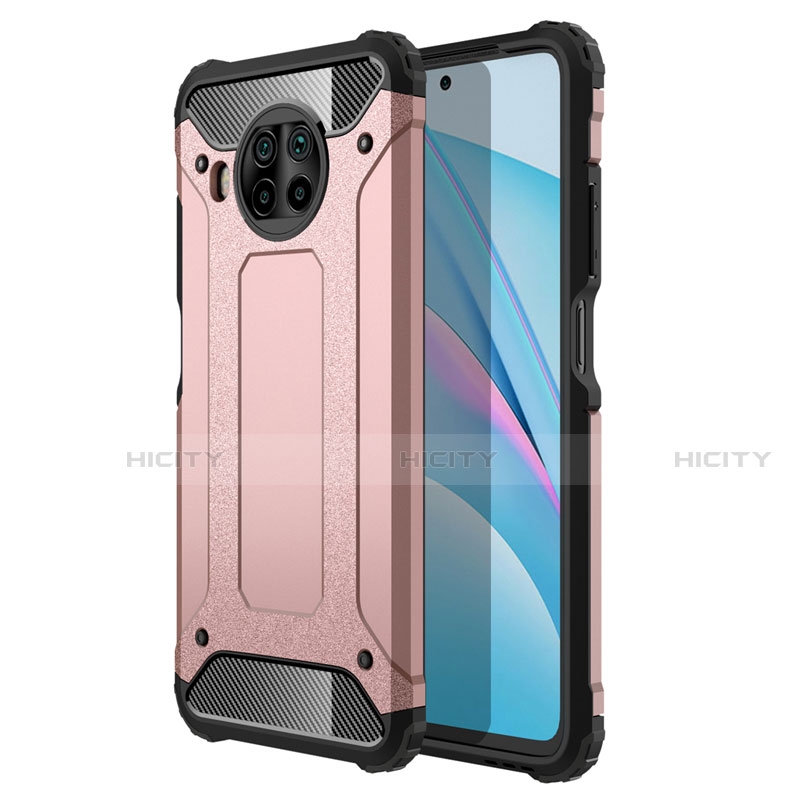 Silikon Hülle Handyhülle und Kunststoff Schutzhülle Tasche R01 für Xiaomi Mi 10i 5G Rosegold