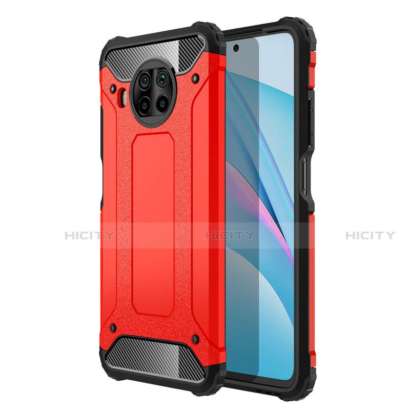 Silikon Hülle Handyhülle und Kunststoff Schutzhülle Tasche R01 für Xiaomi Mi 10i 5G Rot