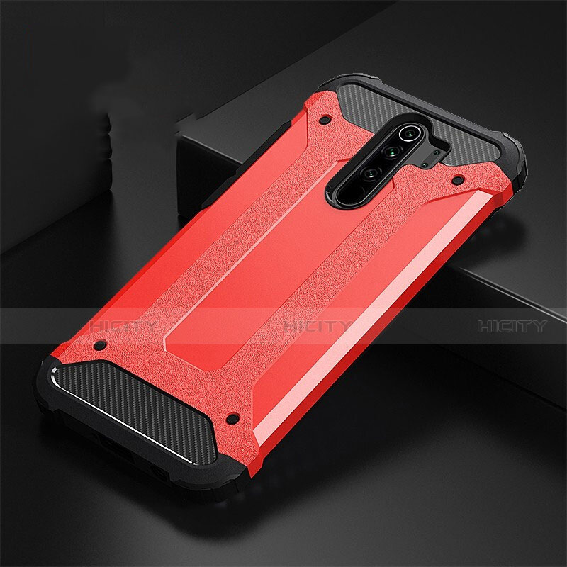 Silikon Hülle Handyhülle und Kunststoff Schutzhülle Tasche R01 für Xiaomi Redmi Note 8 Pro Rot