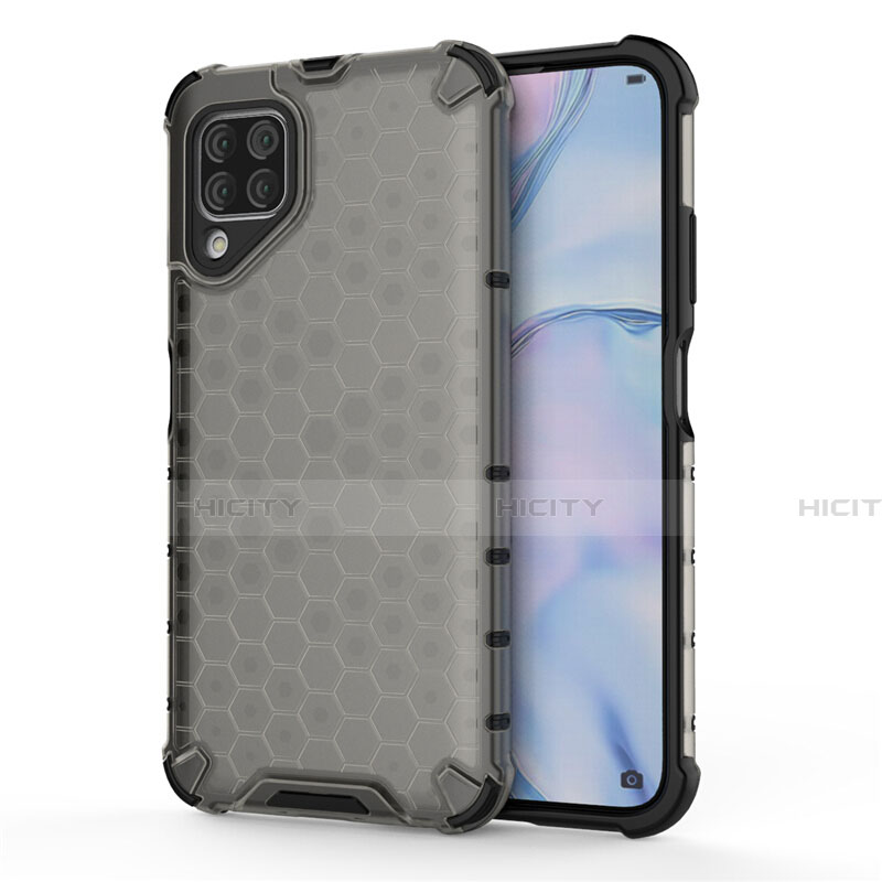 Silikon Hülle Handyhülle und Kunststoff Schutzhülle Tasche R02 für Huawei Nova 6 SE Grau