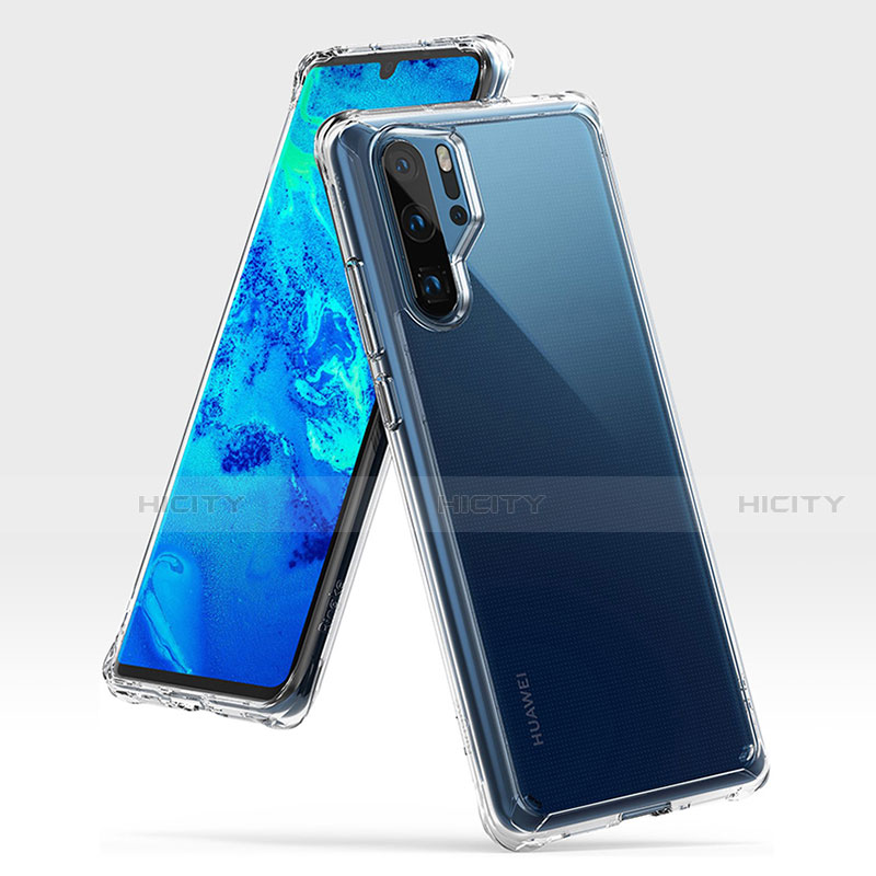 Silikon Hülle Handyhülle und Kunststoff Schutzhülle Tasche R02 für Huawei P30 Pro Klar