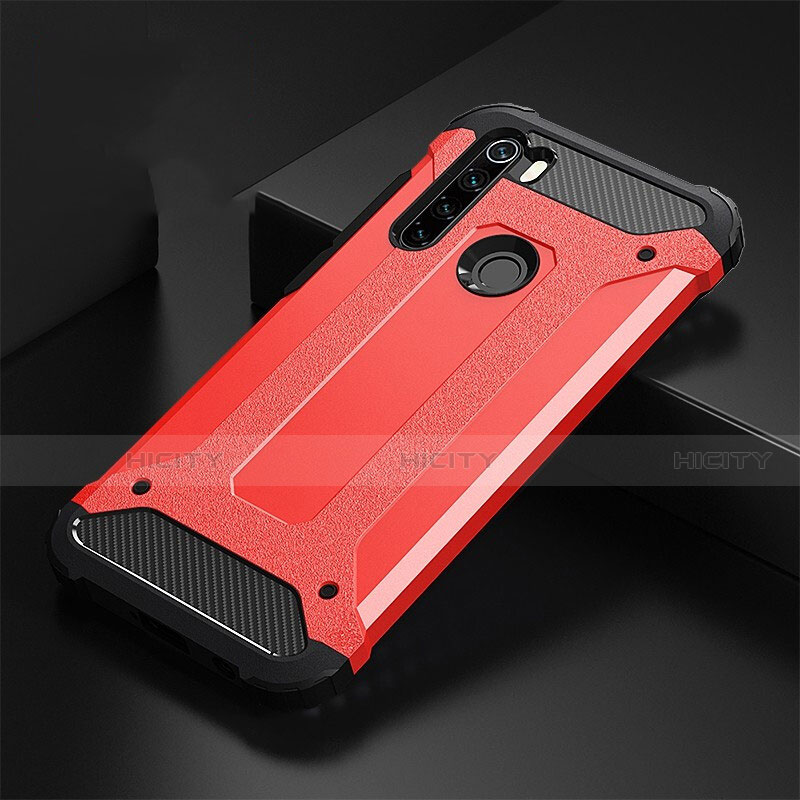 Silikon Hülle Handyhülle und Kunststoff Schutzhülle Tasche R02 für Xiaomi Redmi Note 8 Rot