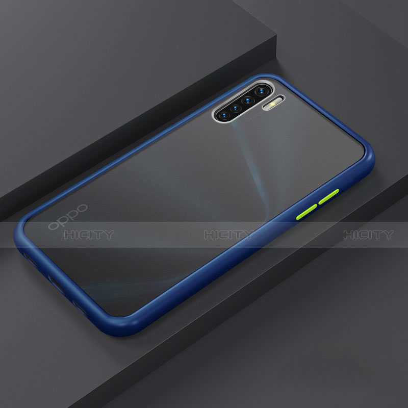 Silikon Hülle Handyhülle und Kunststoff Schutzhülle Tasche R03 für Oppo A91 Blau Plus