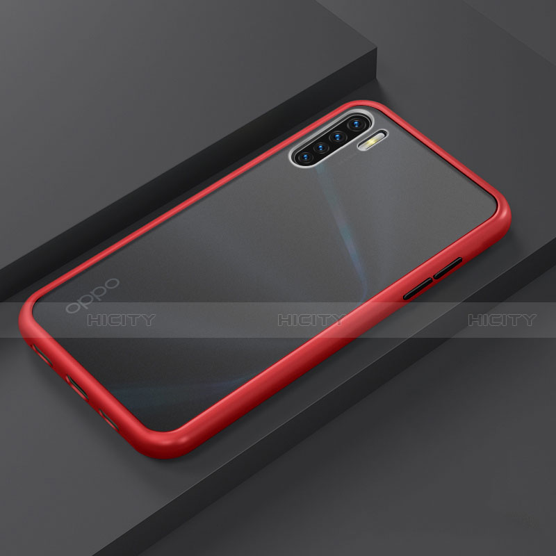 Silikon Hülle Handyhülle und Kunststoff Schutzhülle Tasche R03 für Oppo F15 Rot Plus