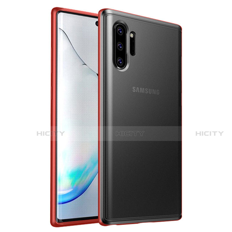 Silikon Hülle Handyhülle und Kunststoff Schutzhülle Tasche R03 für Samsung Galaxy Note 10 Plus 5G Rot