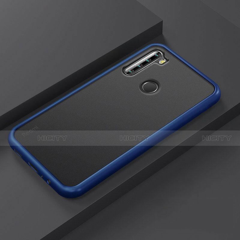 Silikon Hülle Handyhülle und Kunststoff Schutzhülle Tasche R03 für Xiaomi Redmi Note 8 (2021) Blau