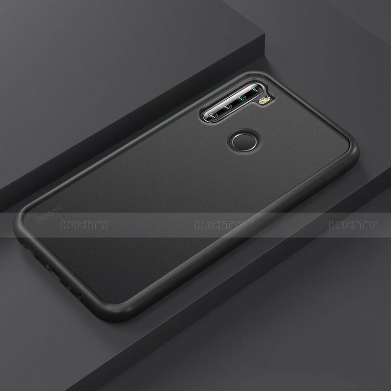 Silikon Hülle Handyhülle und Kunststoff Schutzhülle Tasche R03 für Xiaomi Redmi Note 8 (2021) Schwarz