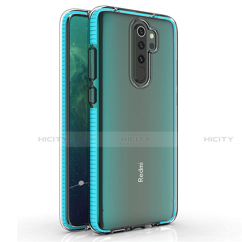 Silikon Hülle Handyhülle und Kunststoff Schutzhülle Tasche R03 für Xiaomi Redmi Note 8 Pro Cyan