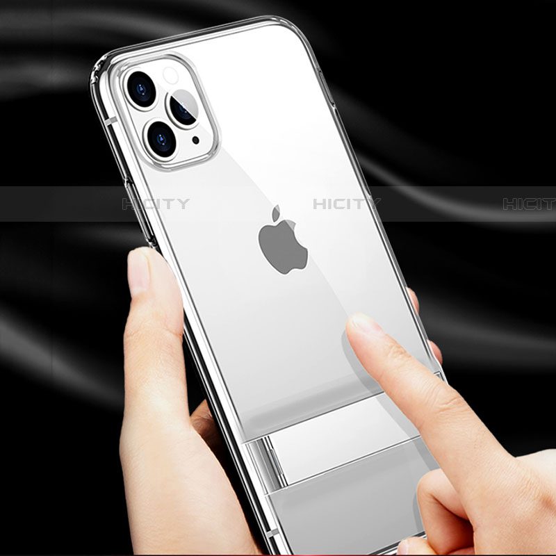 Silikon Hülle Handyhülle und Kunststoff Schutzhülle Tasche S01 für Apple iPhone 11 Pro Max Klar