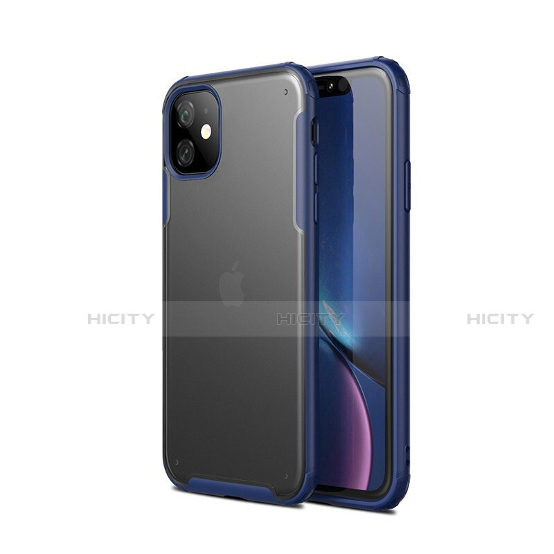 Silikon Hülle Handyhülle und Kunststoff Schutzhülle Tasche T01 für Apple iPhone 11 Blau Plus