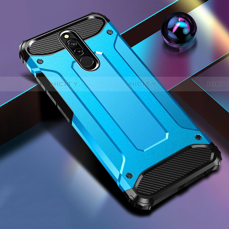 Silikon Hülle Handyhülle und Kunststoff Schutzhülle Tasche U01 für Xiaomi Redmi 8 Blau Plus