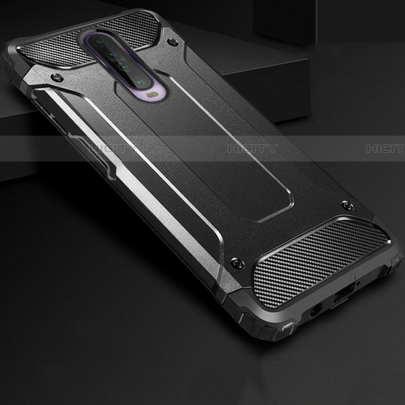 Silikon Hülle Handyhülle und Kunststoff Schutzhülle Tasche U01 für Xiaomi Redmi K30 4G Schwarz Plus