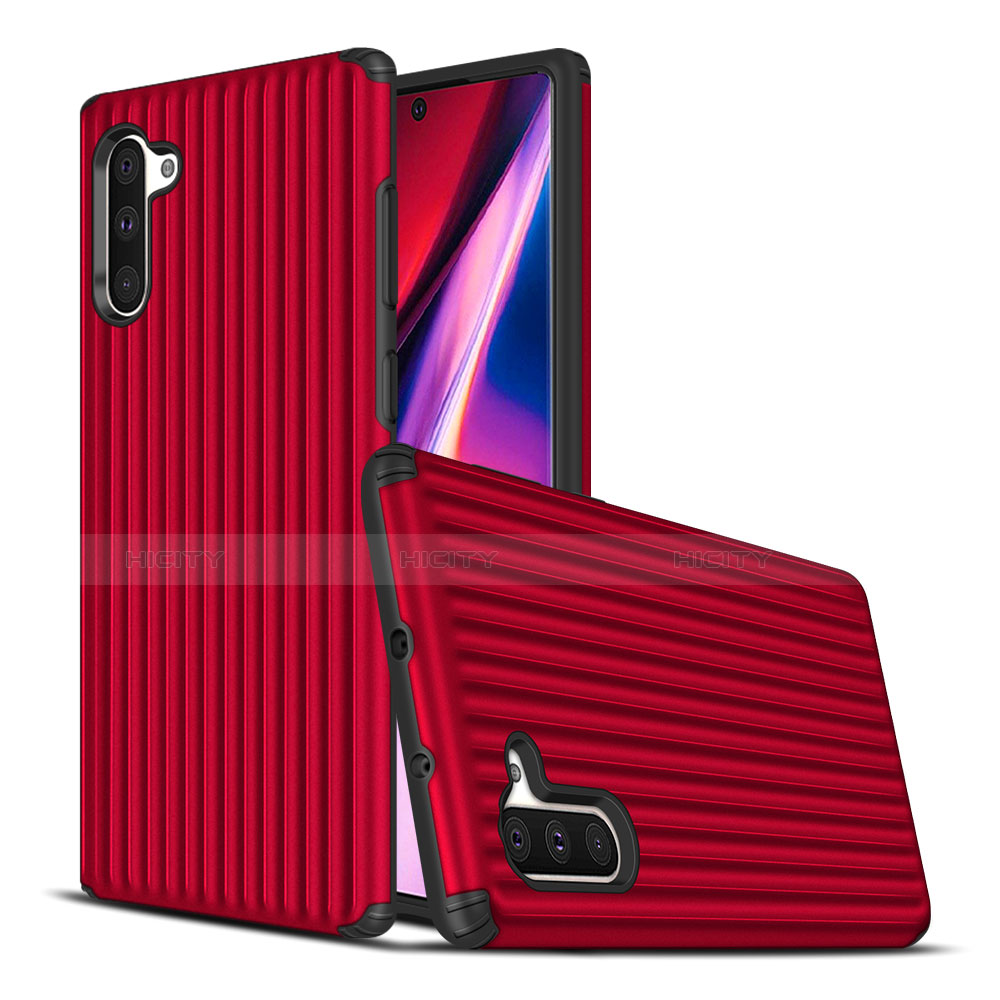 Silikon Hülle Handyhülle und Kunststoff Schutzhülle Tasche U02 für Samsung Galaxy Note 10 Rot Plus