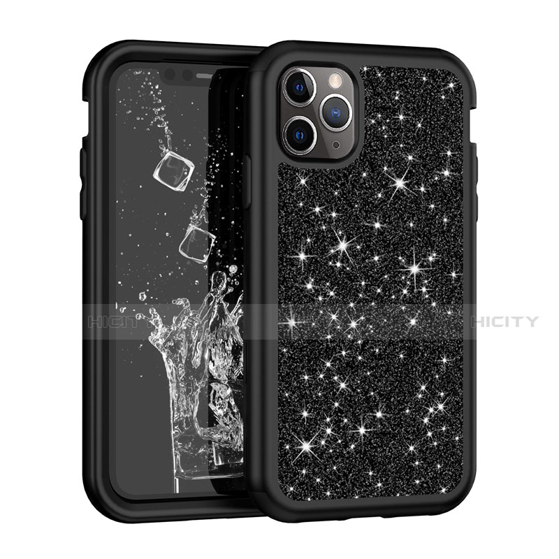 Silikon Hülle Handyhülle und Kunststoff Schutzhülle Tasche Vorder und Rückseite 360 Grad Bling-Bling für Apple iPhone 11 Pro