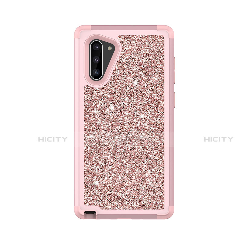 Silikon Hülle Handyhülle und Kunststoff Schutzhülle Tasche Vorder und Rückseite 360 Grad Bling-Bling für Samsung Galaxy Note 10