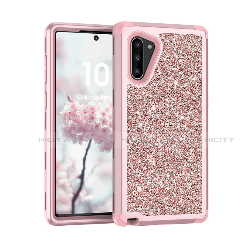 Silikon Hülle Handyhülle und Kunststoff Schutzhülle Tasche Vorder und Rückseite 360 Grad Bling-Bling für Samsung Galaxy Note 10