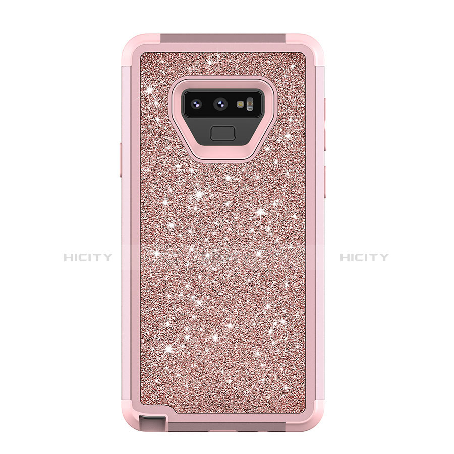 Silikon Hülle Handyhülle und Kunststoff Schutzhülle Tasche Vorder und Rückseite 360 Grad Bling-Bling für Samsung Galaxy Note 9