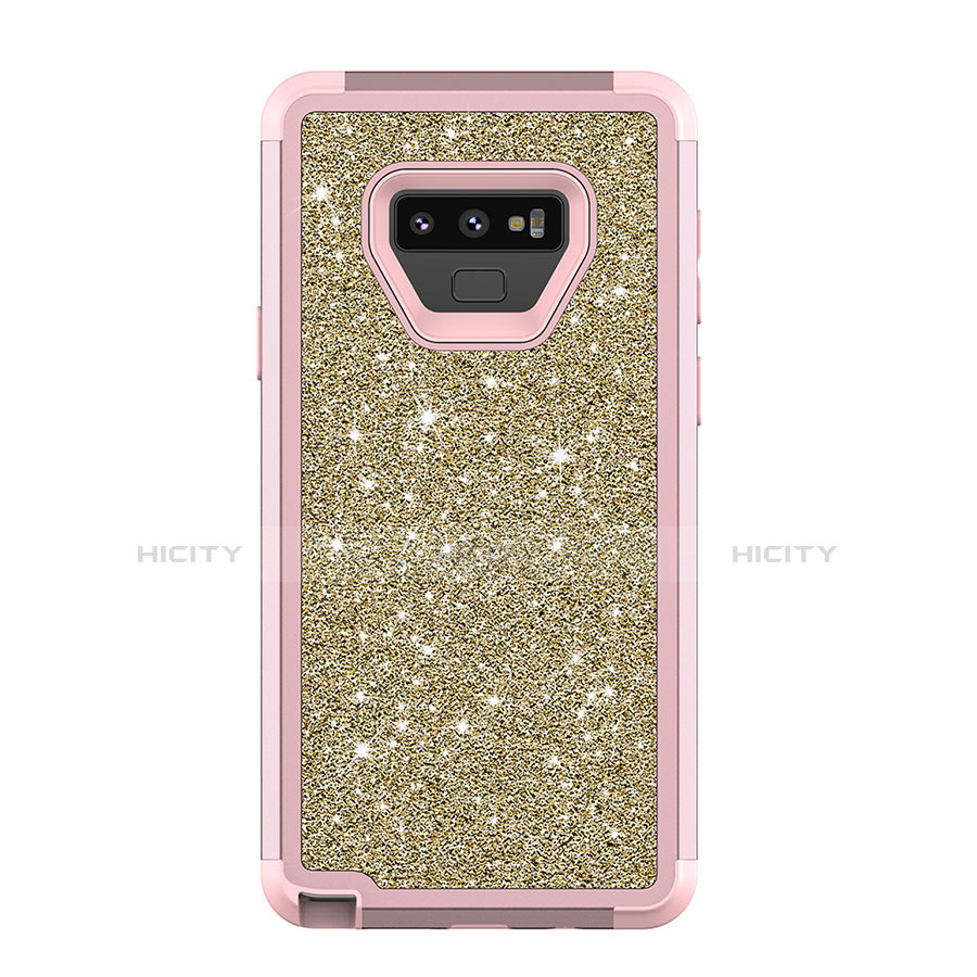 Silikon Hülle Handyhülle und Kunststoff Schutzhülle Tasche Vorder und Rückseite 360 Grad Bling-Bling für Samsung Galaxy Note 9