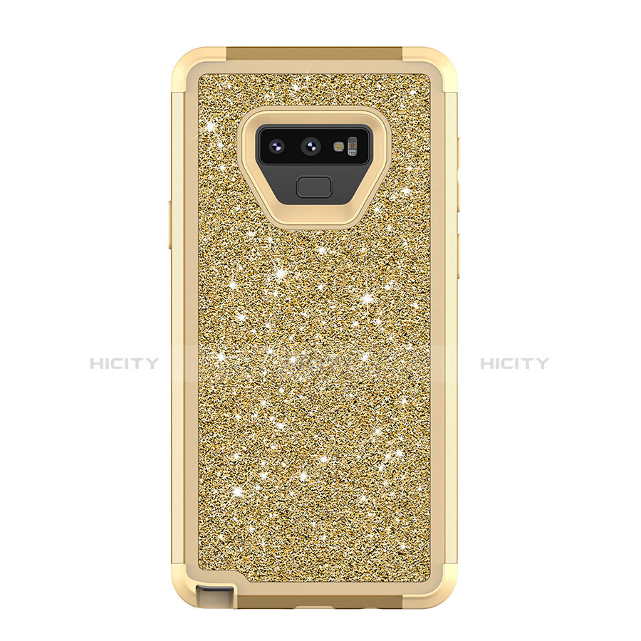 Silikon Hülle Handyhülle und Kunststoff Schutzhülle Tasche Vorder und Rückseite 360 Grad Bling-Bling für Samsung Galaxy Note 9