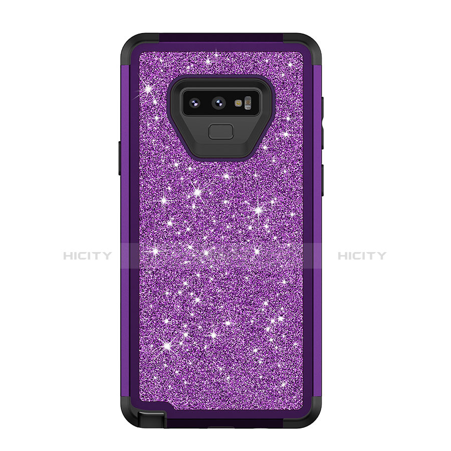 Silikon Hülle Handyhülle und Kunststoff Schutzhülle Tasche Vorder und Rückseite 360 Grad Bling-Bling für Samsung Galaxy Note 9