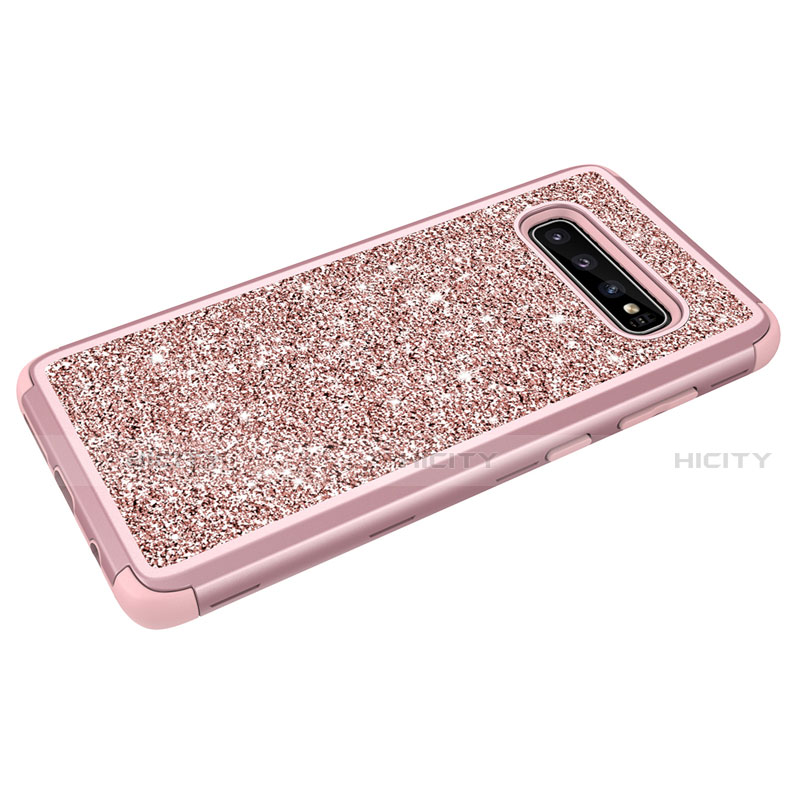 Silikon Hülle Handyhülle und Kunststoff Schutzhülle Tasche Vorder und Rückseite 360 Grad Bling-Bling für Samsung Galaxy S10 5G