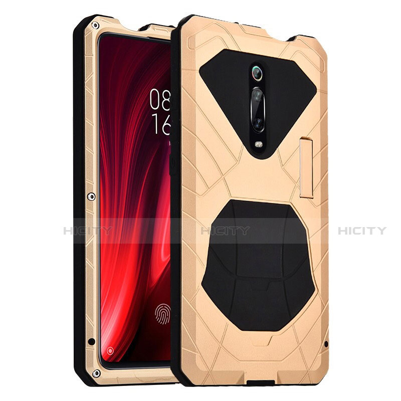 Silikon Hülle Handyhülle und Kunststoff Schutzhülle Tasche Vorder und Rückseite 360 Grad Ganzkörper R01 für Xiaomi Mi 9T Pro Gold