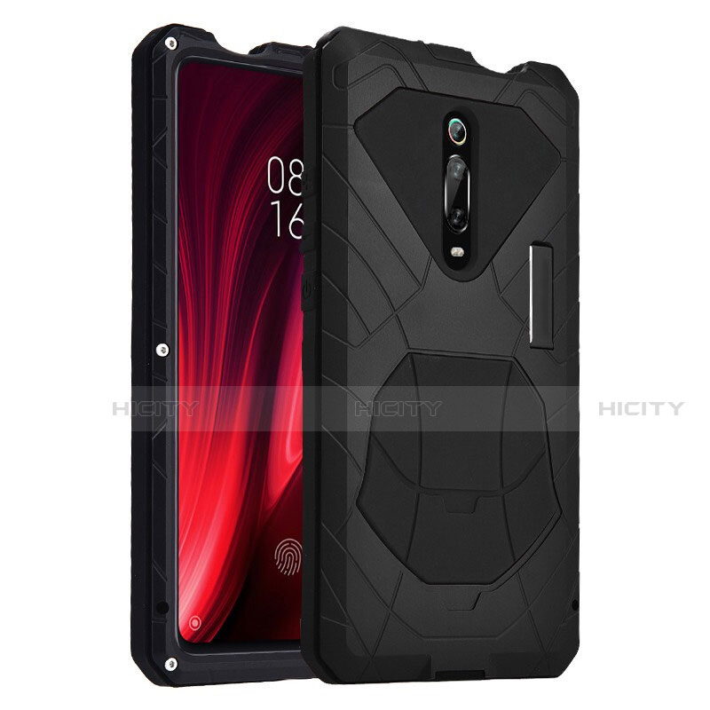 Silikon Hülle Handyhülle und Kunststoff Schutzhülle Tasche Vorder und Rückseite 360 Grad Ganzkörper R01 für Xiaomi Mi 9T Pro Schwarz