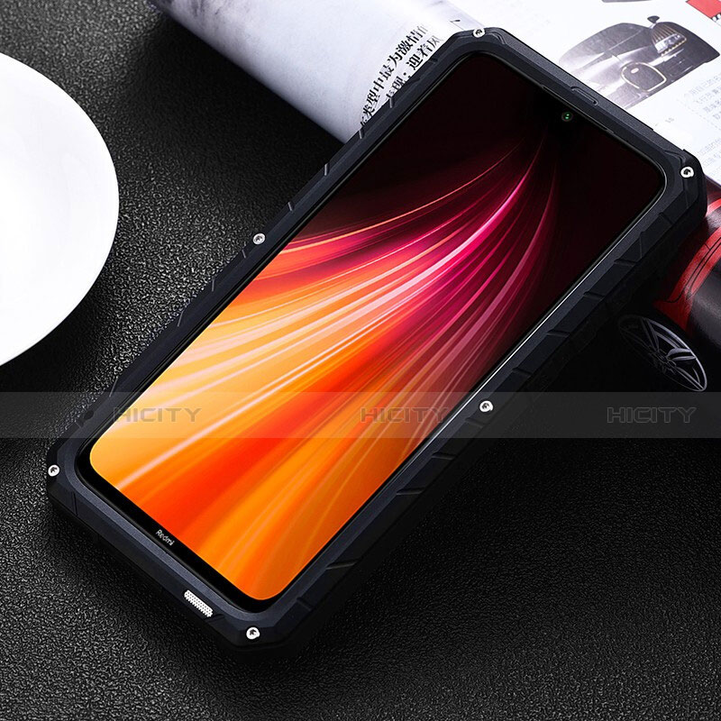 Silikon Hülle Handyhülle und Kunststoff Schutzhülle Tasche Vorder und Rückseite 360 Grad Ganzkörper R01 für Xiaomi Redmi Note 8 (2021) groß