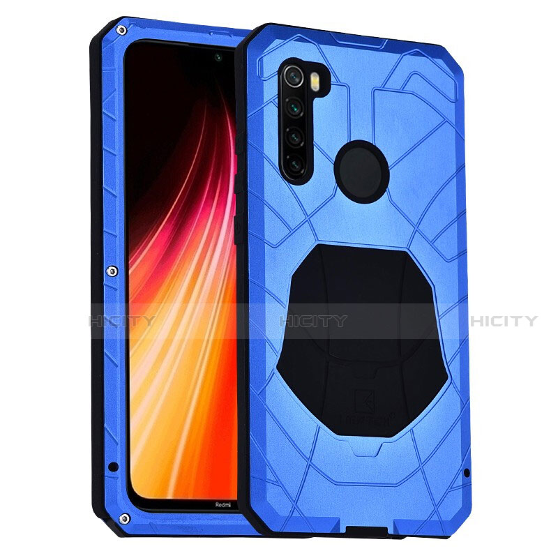 Silikon Hülle Handyhülle und Kunststoff Schutzhülle Tasche Vorder und Rückseite 360 Grad Ganzkörper R01 für Xiaomi Redmi Note 8 Blau