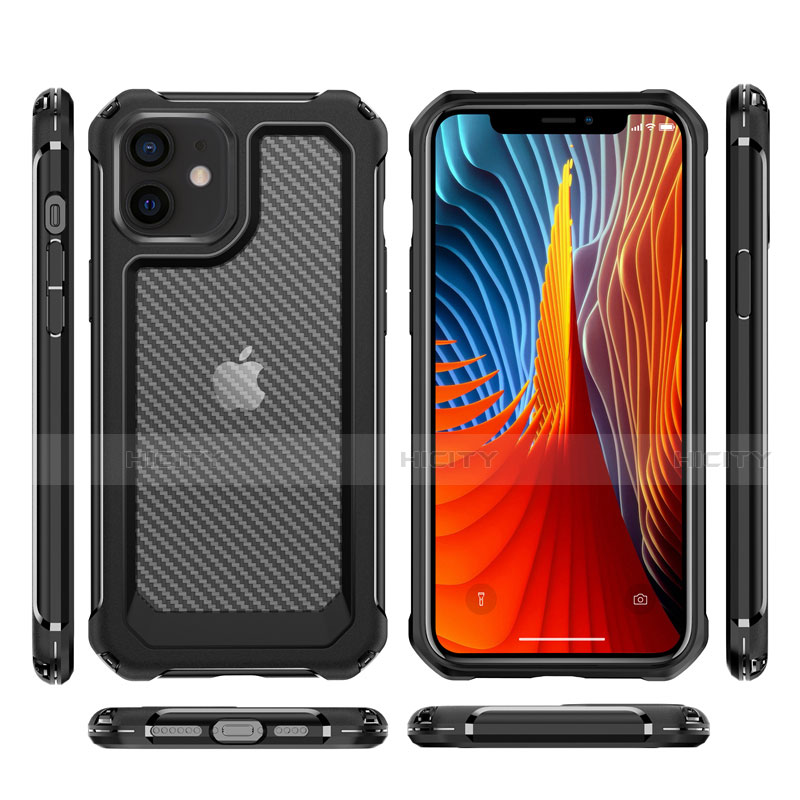 Silikon Hülle Handyhülle und Kunststoff Schutzhülle Tasche Vorder und Rückseite 360 Grad Ganzkörper R02 für Apple iPhone 12