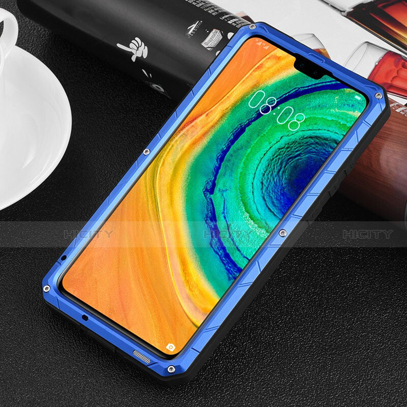 Silikon Hülle Handyhülle und Kunststoff Schutzhülle Tasche Vorder und Rückseite 360 Grad R01 für Huawei Mate 30 5G groß