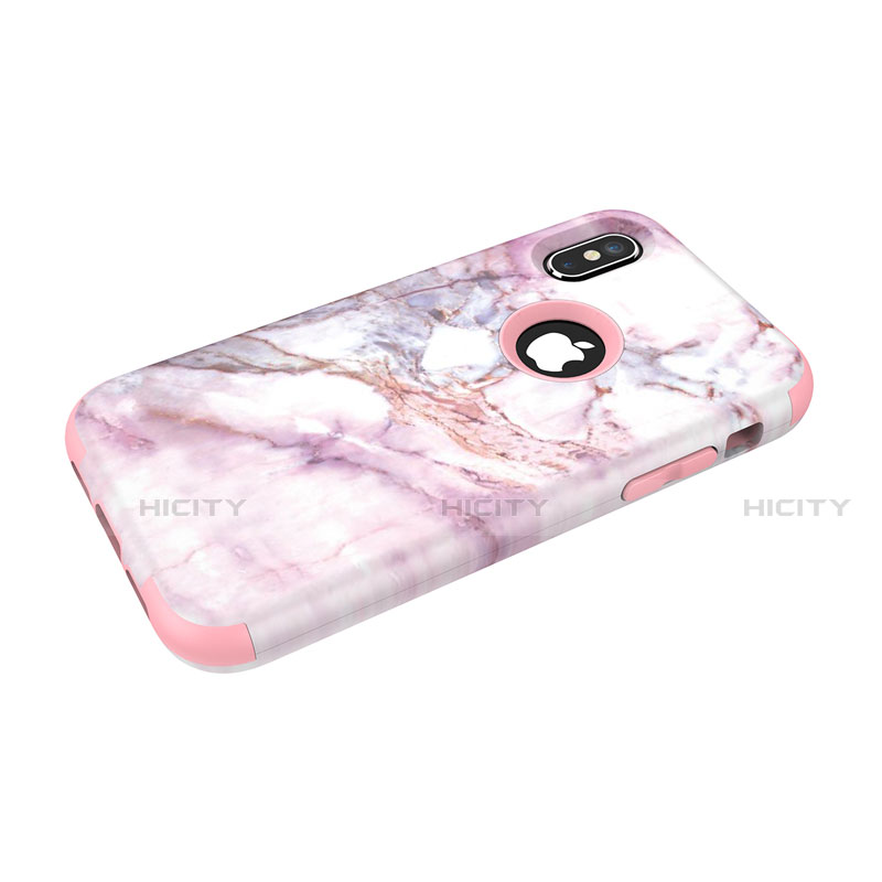 Silikon Hülle Handyhülle und Kunststoff Schutzhülle Tasche Vorder und Rückseite 360 Grad U01 für Apple iPhone Xs Max